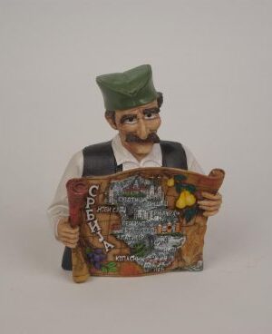 Figura Srbijanac sa mapom i šajkačom