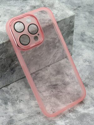 Futrola TRANSPARENT COLOR za iPhone 14 Pro (6.1) roze