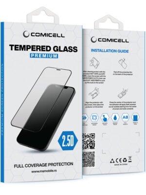 Folija za zaštitu ekrana GLASS 2.5D za Iphone 13/13 Pro/14 (6.1) crna